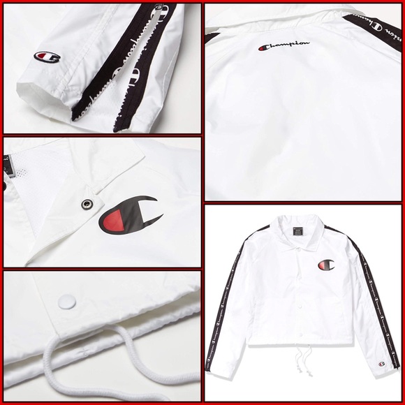 CHAMPION- Zippertape Cropped Coaches Jacket - Picture 3 of 8